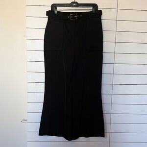 Zimmermann Classic Black Cropped Wideleg Pants with a slight flare